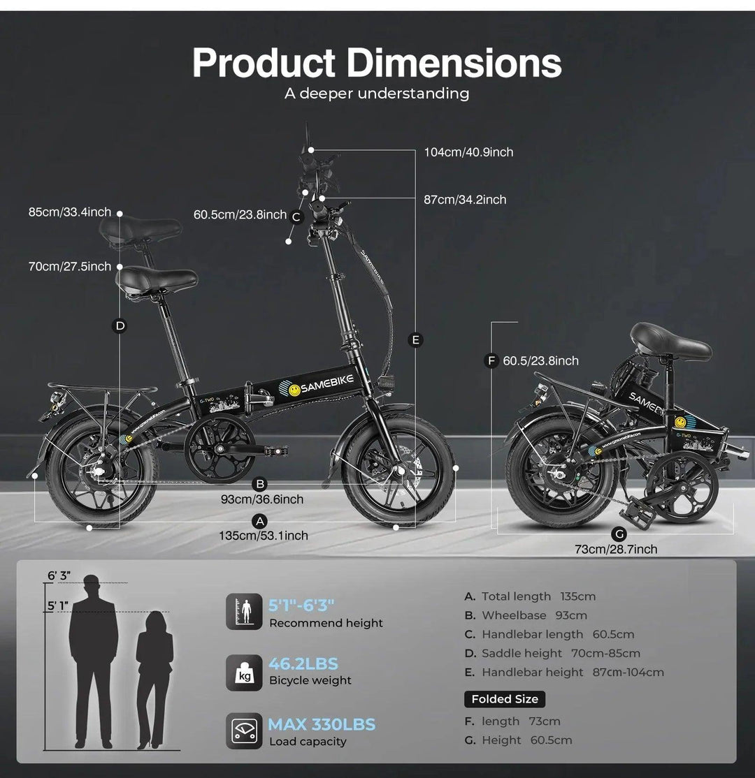 SAMEBIKE YINYU14-II Foldable Electric Bike