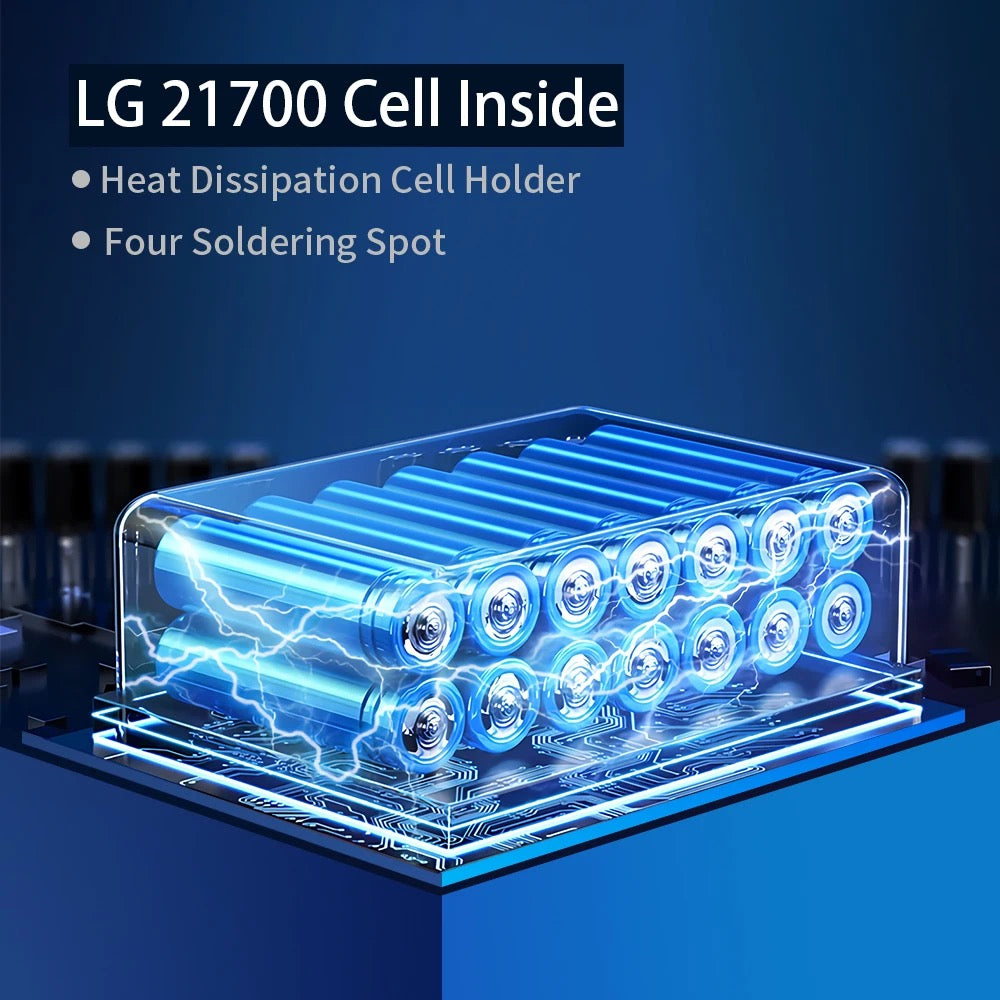 UK stock 52V20Ah Hailong ebike battery LG21700 A grade cell 45A BMS