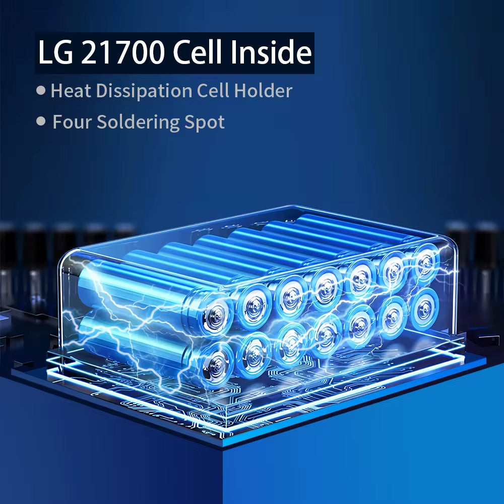 UK stock 52V25Ah ebike battery LG21700 A grade cell 40a BMS support 2000W