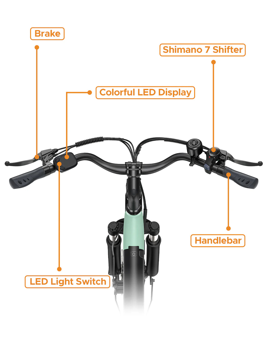 HillMiles MileCity 250W 26" Electric Trekking Bike City 468Wh E-bike with Torque