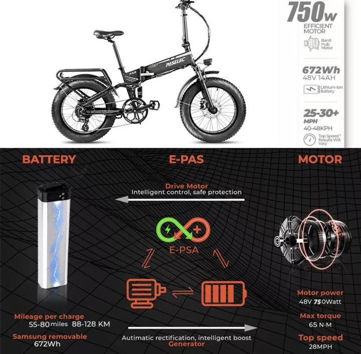 Paselec PX6 PRO Original Folding E-bike