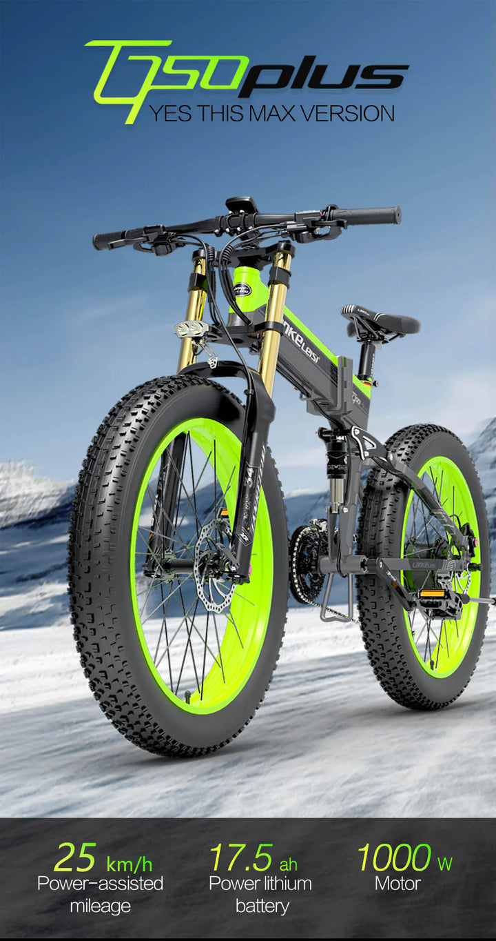 Lankeleisi XT750 Plus folding 1000W 26" Fat Bike