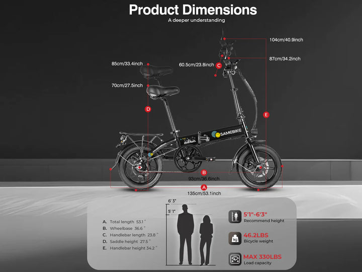 SAMEBIKE YINYU14-II Foldable Electric Bike