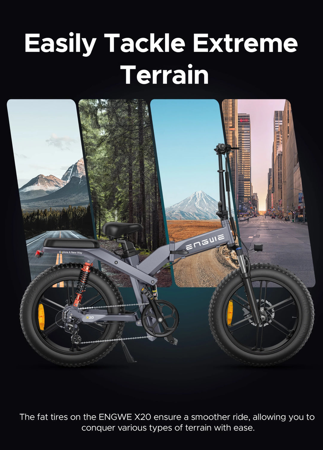 UK Stock Engwe X20 X24 X26 Fat  Foldable Ebike