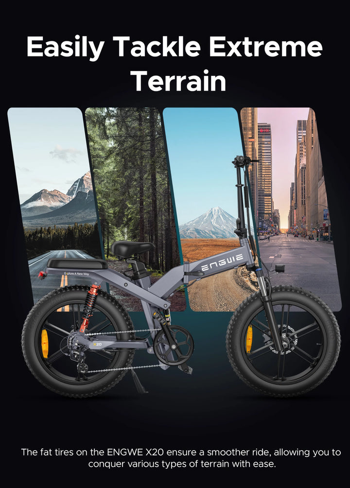 UK Stock Engwe X20 X24 X26 Fat  Foldable Ebike
