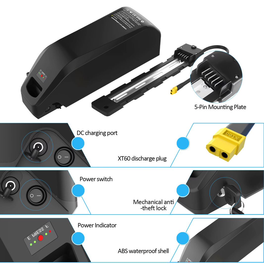 UK stock 52V25Ah ebike battery LG21700 A grade cell 40a BMS support 2000W