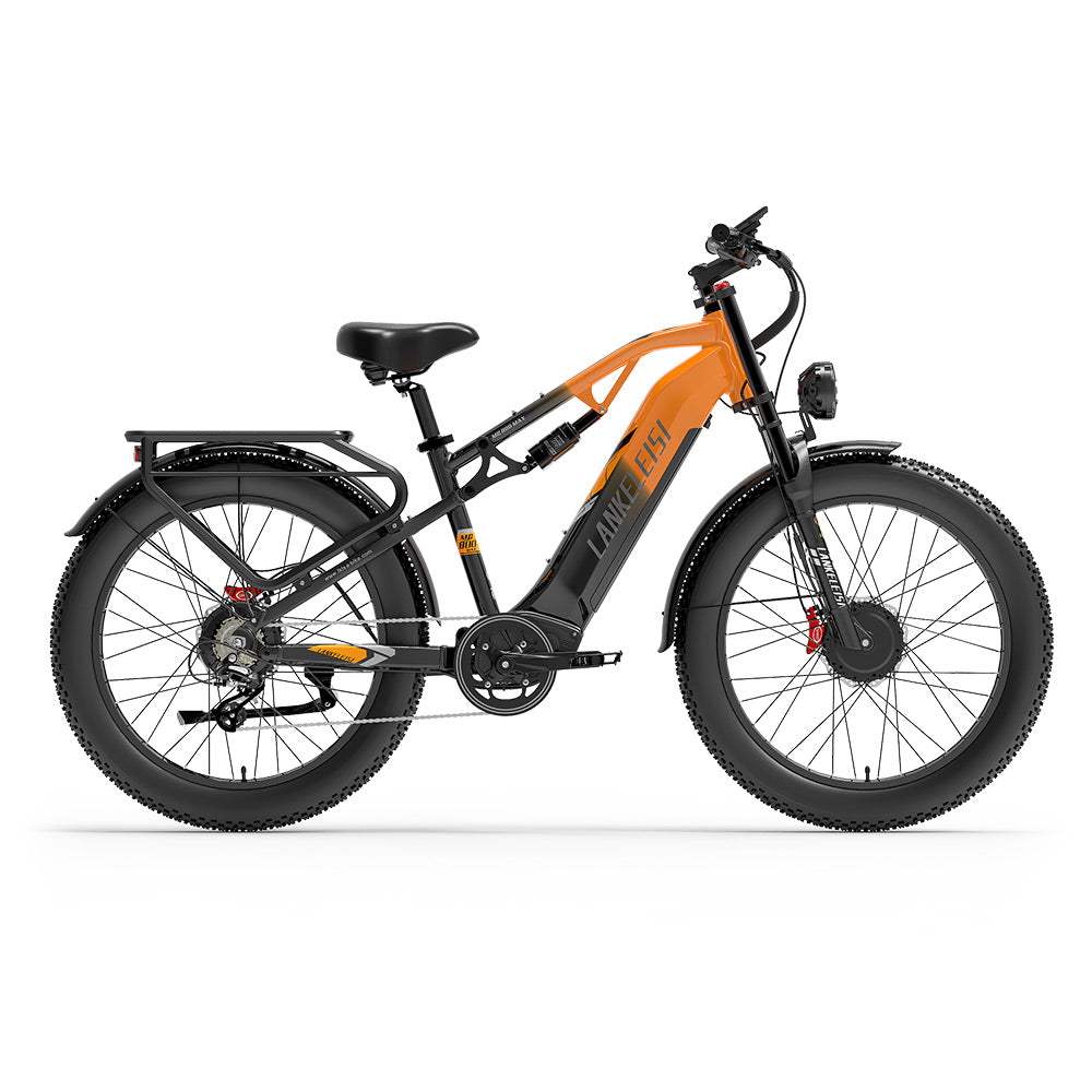 Lankeleisi MG800 Max 1000W*2 26" Fat Bike Dual Motor Trail E-Mountain Bike