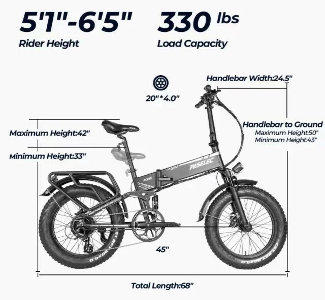 Paselec PX6 PRO Original Folding E-bike
