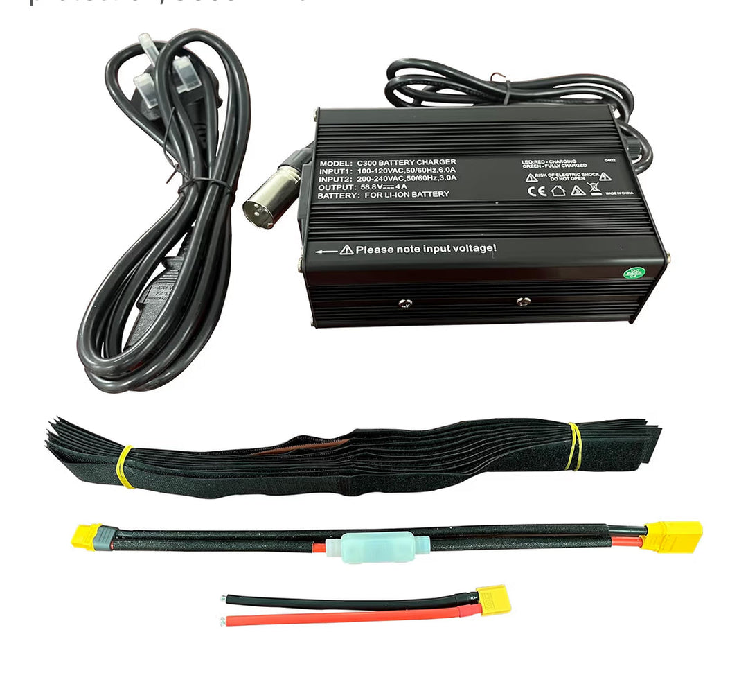 Electric conversion kit with 72V 3000W motor and battery from The Ebike Shop, featuring components for e-bike conversion.