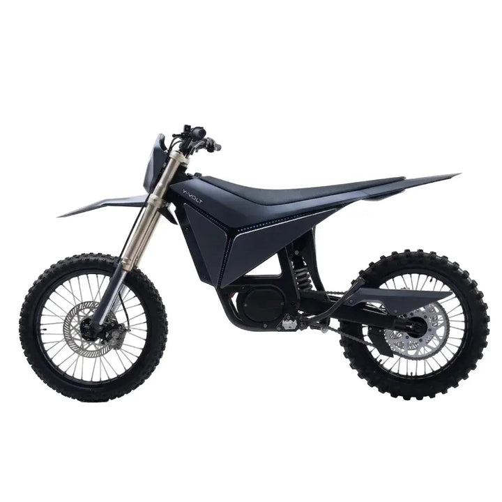 Y-Volt Surge V electric bike battery by The Ebike Shop, showing sleek black design with branding and connection ports.