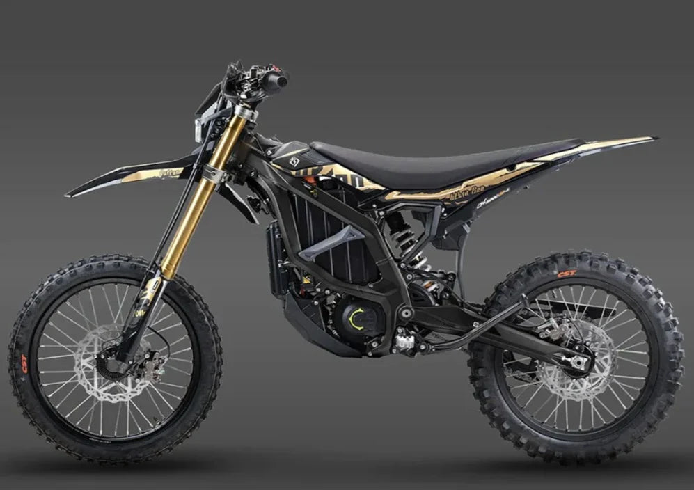 Surron Ultra Bee HP X 2026 electric bike by The Ebike Shop, showcasing its sleek frame and off-road tires.