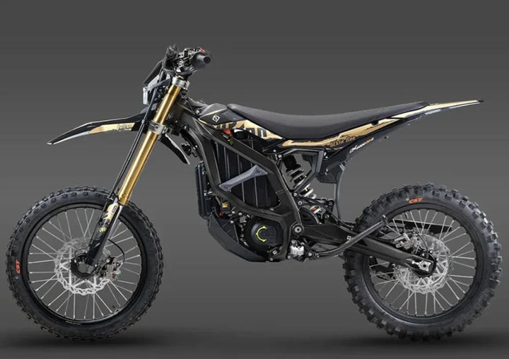 Surron Ultra Bee HP X 2026 electric bike by The Ebike Shop, showcasing its sleek frame and off-road tires.