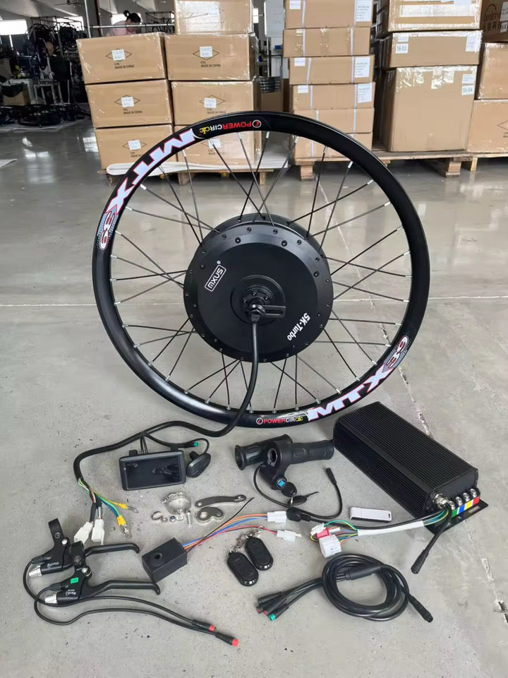 72v MXUS 5000w 5k turbo t3 Ebike Conversion Kit with Battery