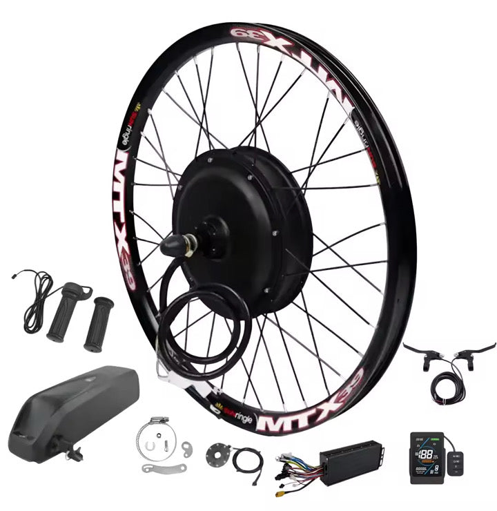 UK Stock 52v 2000w Real  Wheel Ebike kit Battery