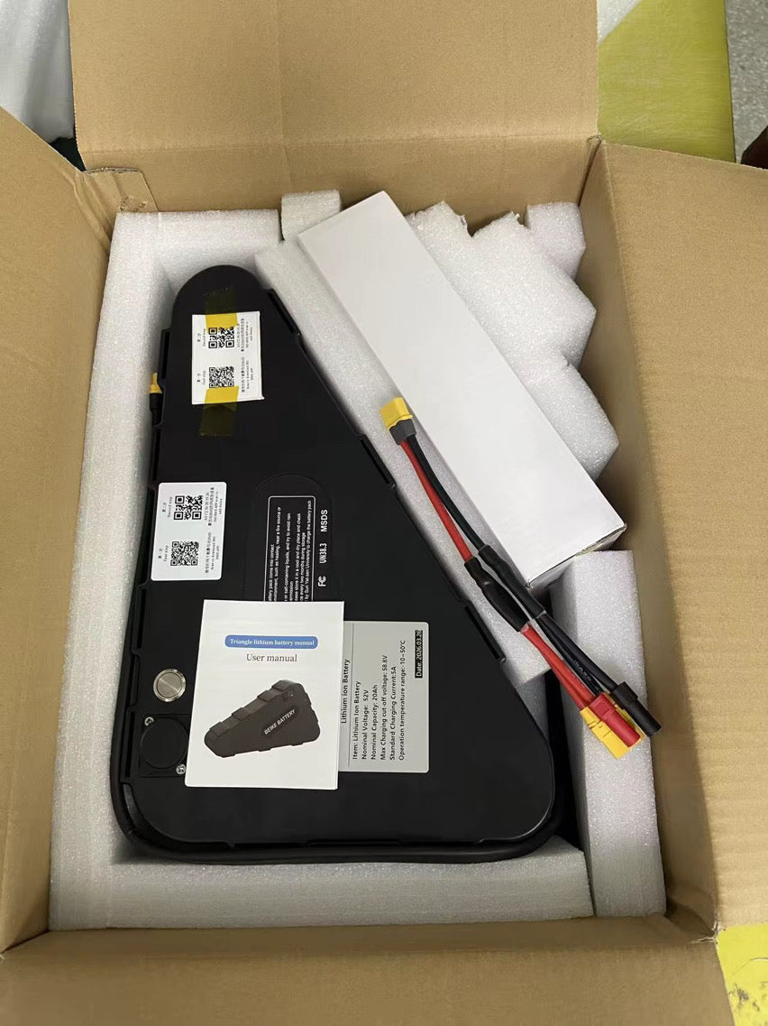 52V 2000W ebike battery from The Ebike Shop, compatible with electric conversion kits, shown on a clean background.