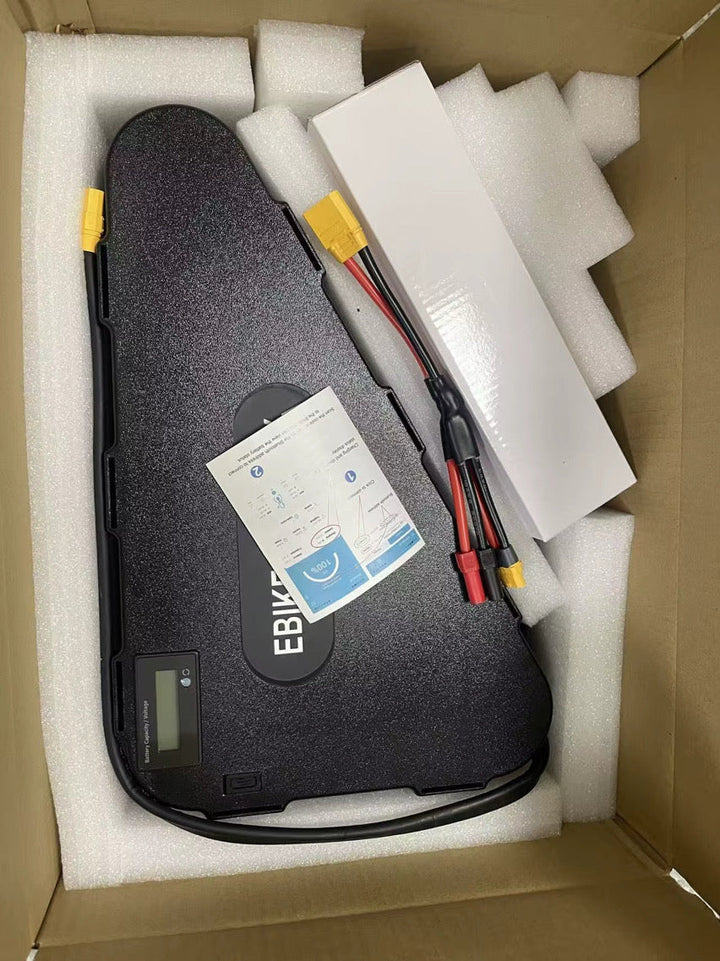 52v 2000w electric bike conversion kit battery from The Ebike Shop, showing the sleek, compact battery for e-bike upgrades.