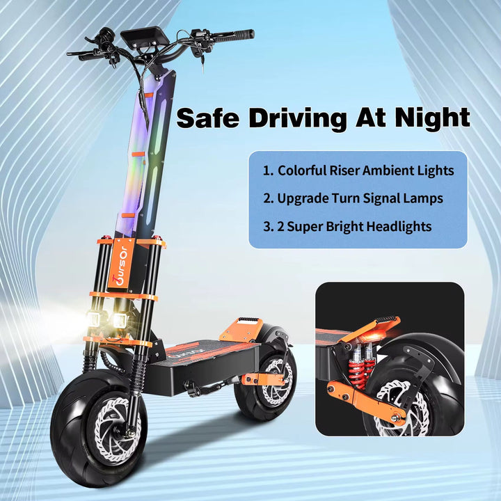 TOURSOR X8 
Urban commuting and all-terrain adult electric scooter | 60V38.8Ah 10000w dual motors for powerful power The Ebike Shop