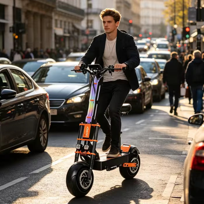 TOURSOR X8 
Urban commuting and all-terrain adult electric scooter | 60V38.8Ah 10000w dual motors for powerful power The Ebike Shop