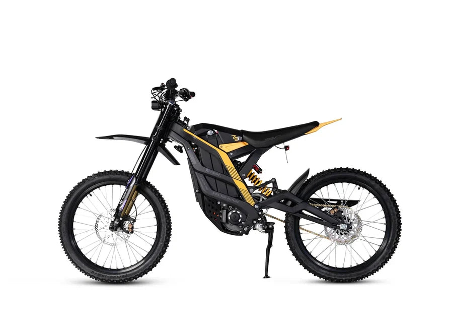 Black Falcon Pro electric bike by The Ebike Shop with sleek frame and large tires, ready for urban and off-road riding.
