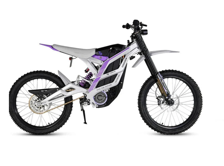 Black Falcon Pro electric bike by The Ebike Shop with sleek frame, front suspension, and disc brakes, ready for urban riding.