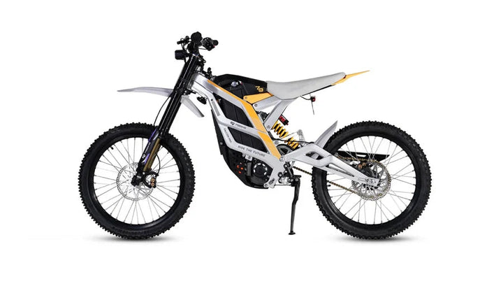 Black Falcon Pro electric bike by The Ebike Shop with sleek frame and advanced components, ready for urban commuting.