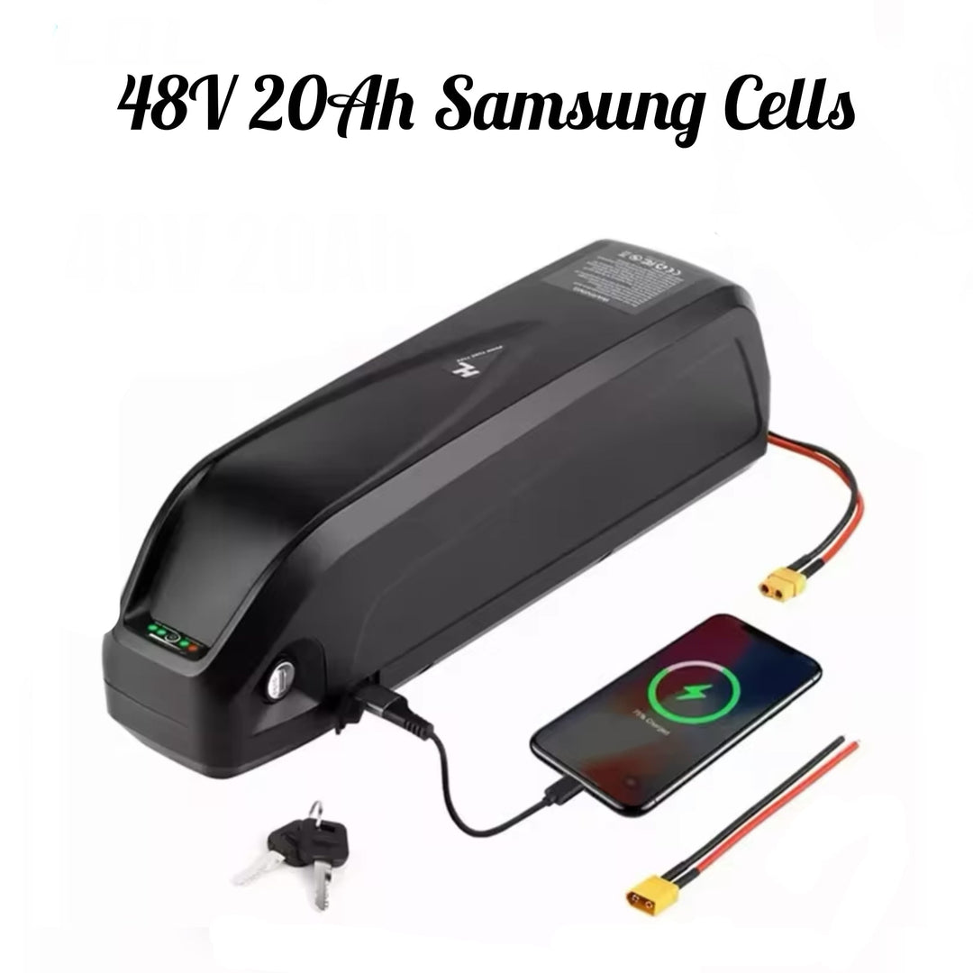 48V 1500W MTX39 electric bike conversion kit battery from The Ebike Shop, designed for 48V e-bike conversions with real wheel compatibility.