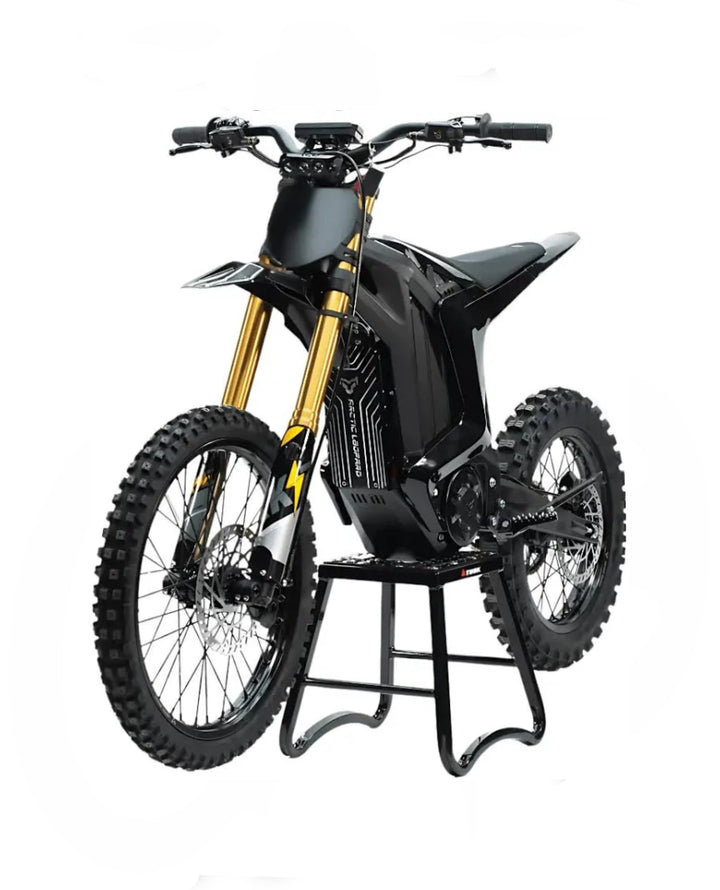 Off-road Arctic Leopard XE PRO S electric bike with rugged frame and fat tires for challenging terrains.