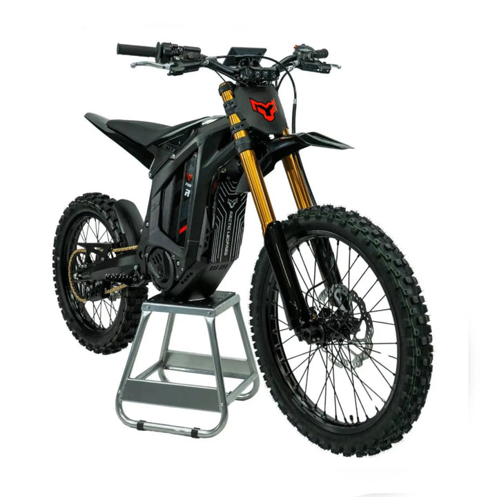 Arctic Leopard XE PRO S off-road e-bike with rugged tires and sleek frame, designed for adventurous riding.
