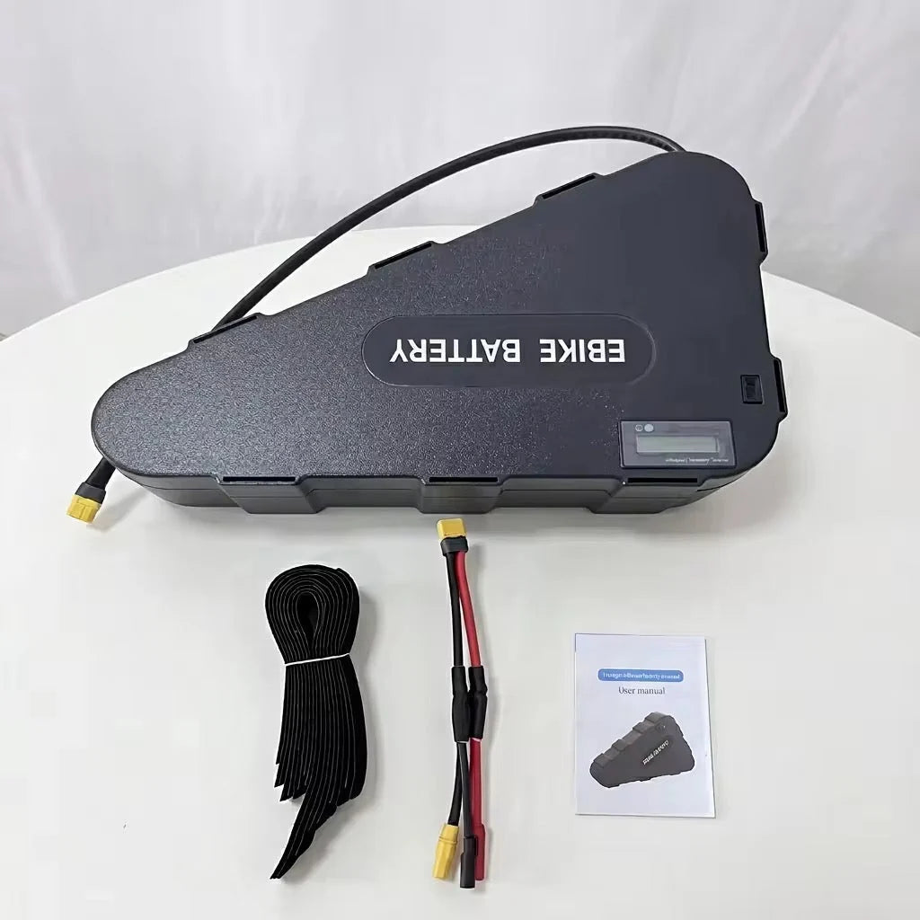 52V 2000W electric bike conversion kit battery from The Ebike Shop, showing a sleek, high-capacity lithium-ion ebike battery.