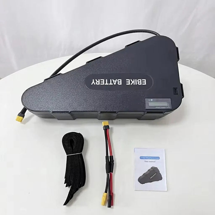 52V 2000W electric bike conversion kit battery from The Ebike Shop, showing a sleek, high-capacity lithium-ion ebike battery.
