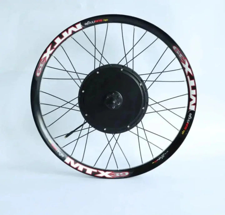 72V 3000W electric bike conversion kit with battery from The Ebike Shop, including motor and controller components.