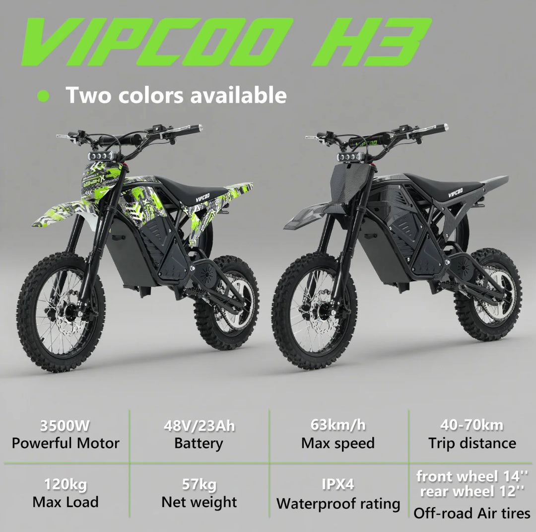 VIPCOO H3 ELECTRIC DIRT BIKE